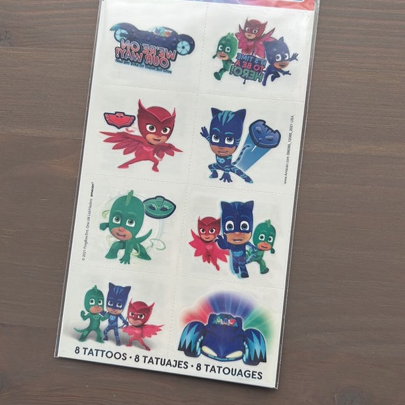 8 pcs PJ Masks Hero Tattoos - Picture 3 of 6